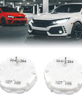 Straight Fire Quality Cluster Tachometer And Odometer Gauge Stepper Motor For Gm Dashboards X27168 Xc5168 X15168 Compatible 2 Pack side view with white casing.