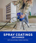 No Hassle Electric Airless Paint Sprayer Featuring Always On Prime Tech For Unthinned Paint And Stain Delivers Drop Dead Smooth Coverage for smooth unthinned finishing.