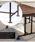 18 Inch Black Steel Pipe One And One Half Inch Nominal Diameter Pre Cut Schedule 40 Black Coated Tube used as table legs