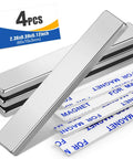 Four Pack Neodymium Bar Magnets With Double Sided Adhesive For Science Experiments STEM Projects Craft Fridge Kitchen Office 60 X 10 X 3 Mm