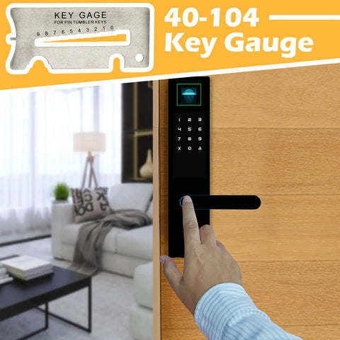 40-104 Key Gauge Kit for Locksmiths with digital lock and modern home setting