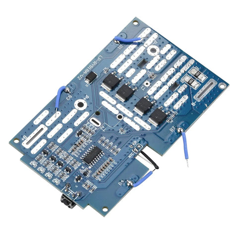 Detailed view of Built In Circuit PCB Board for Rock Solid Battery Protection Shell Custom Fit For Ryobi 18V P103 P108 Packs.