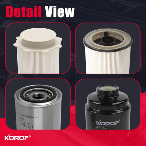 Detail view of 6.7L Diesel Fuel Filter Water Separator and Oil Filter Set for Ram 2500 3500 4500 5500 2013 2018 Tough As Nails Trucks