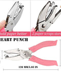 Heart Shaped Paper Punch Handheld Perforator For DIY Crafts And Scrapbooks Labels And Cards With Soft Grip Non Slip Handle. Size 75x25x128mm.