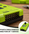 Premium Rc Digital Servo And Esc Consistency Checker With Bright Lcd Screen For Real Time Pwm Pulse Analysis and 7 servo connections.