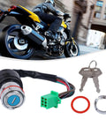 Motorcycle Ignition Key Lock Set For 12V Switches And 6 Wire Systems Dirt Bike Ignition Coil Lock Kit Replaces Faulty Ignition Switch Quick Install Ride Ready Secure Start For Unresponsive Engines, kit with keys and wiring harness