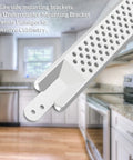 Heavy Duty 24 Inch Dishwasher Granite Mounting Brackets And Kit For Whirlpool W10426979 close-up of a robust undercounter bracket in a kitchen.