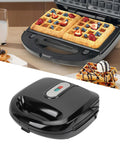 Get That Crispy Crunch Every Time With This Badass 10 Plate Electric Panini Press Sandwich Maker with waffles and compact design.