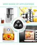 Wide range of applications for Self-Adhesive Appliance Casters And Furniture Sliders, showing ice maker, juicer, air fryer, and oven