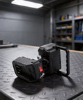 ABS Flood Light 15 LEDs Compatible with 18V Li-Ion Packs on a textured surface, showing side view and power switch.