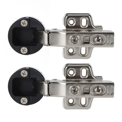Stainless Steel 201 Glass Door Damping Hinge With Hydraulic Soft Close System for Cabinets, Silent Self Closing, 35mm Cup
