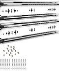 Pair Of 32 Inch Ball Bearing Drawer Slides Full Extension 250 Lb Capacity Heavy Duty Steel Rails With Mounting Hardware