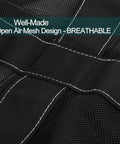 Close-up of black XXL Mesh Duffle Bag For Scuba Snorkel Gear And Water Sports Equipment showing breathable mesh design