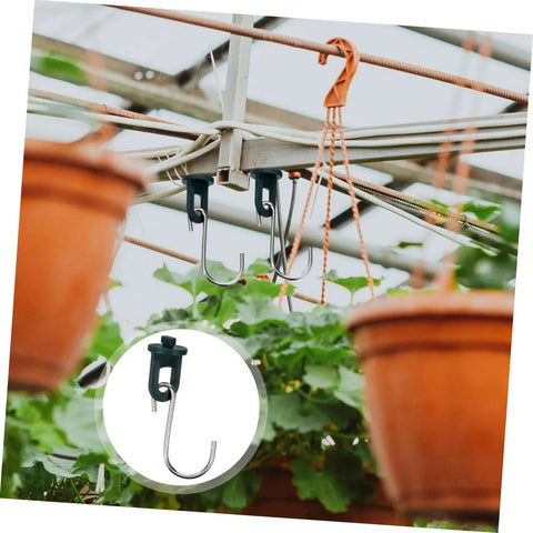 Greenhouse Bracket Set With Hooks And Truss Clips Heavy Duty Metal Growing Tool For Easy Install And Plant Support Diy Friendly No Tools Needed Twist And Hang Design For Indoor Or Outdoor Greenhouses