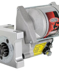 Heavy Duty Starter Motor Featuring Xs Torque Specs And Four Point Four To One Reduction With Natural Finish and 168 Tooth Flywheel.