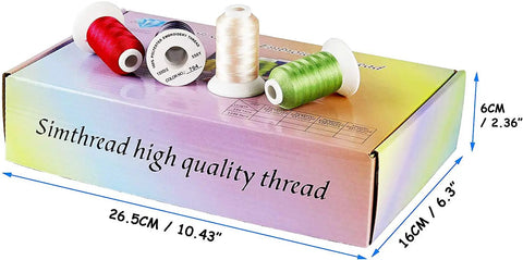 40 Color Polyester Embroidery Thread Kit 550 Yards Per Spool 40 Weight Pro Grade Quality High Tenacity Trilobal Polyester Vivid Colors That Pop Compatible With Brother Babylock Janome Singer Husqvarna Bernina Machines For Reliable Projects