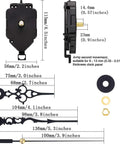 DIY Quartz Clock Movement Kit Replacement Mechanism With 0.9 Inch Pendulum Rod, Second Jump Movement dimensions diagram