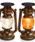 Antique Style Battery Operated Lanterns 2 Pack With IP65 Waterproof Rating And Two Lighting Modes Steady Or Flicker Battery Included