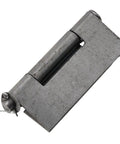 Beefy Heavy Duty Weld On Gate Hinge Set, double flat steel door hinges for iron doors, 83x66mm silver, industrial grade, 2 pack