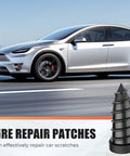 DIY Tire Repair Kit With Rubber Nails And Vacuum Insertion for Cars, close-up of tire on the road and rubber nail image