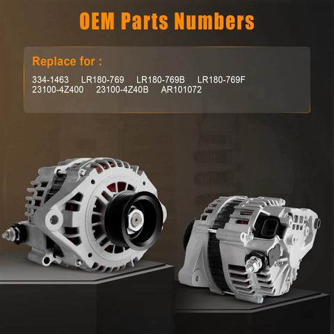 Alternator 80 Amp 12 Volt Replacement For Nissan Sentra 1.8L 2002 2006 LR180769 Compatible With OEM Specs high quality components