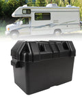 Heavy Duty Marine Battery Box Hella Durable ABS Shell Shockproof And Weatherproof 12V Battery Enclosure For RV Boat Trailer side view