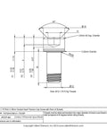 M12 1.75 Pitch X 26mm Socket Head Cap Screw technical drawing, Grade 5 titanium, corrosion resistant, marine hardware.