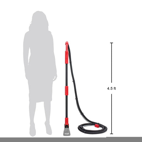 Motorized Grout Cleaning Tool For Deep Carpet Cleaners With 1 Inch Grout Line Guides, Flexible 45 Degree Joint shown with 4.5 ft wand