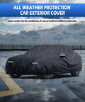 All Weather Custom Fit Car Cover For 2007 To 2025 BMW 3 Series M3 320i 325i 328i 330i 340i Waterproof Full Exterior Shield With Door Zipper And Cotton Lining during rainfall