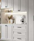 Modern kitchen cabinets with Ten Pack Matte Black Cabinet Knobs Square T Bar Dresser Knobs For Cabinets Modern Hardware