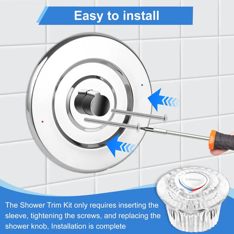 Premium T470 Shower Trim Kit Swaps Right Onto Moen Chateau Faucets With Smooth One Handle Chrome Operation For Tub And Shower Easy Bathroom Glow Up Built Tough Polished Hardware Replacement Set