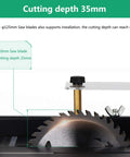 Killer Slick Mini Table Saw Electric Rotary Tool With Variable Speed Motor And 0 To 90 Adjustable Angle showing 110mm saw blade and 35mm cutting depth.