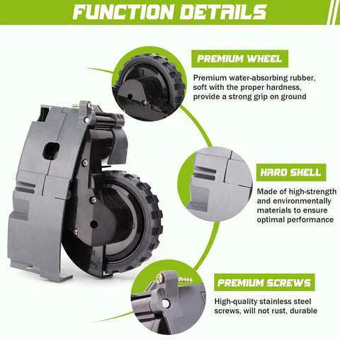 Pair Of Right And Left Drive Wheel Modules For Roomba Series Compatible With 500 600 700 800 900 And 880 860 960 980 Models Plug And Play