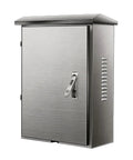 Kickass 304 Stainless Steel Outdoor EV Charger Box With Lockable Weatherproof Shield, wall-mounted, sleek design.