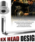 Super Sturdy Stainless Steel Motorcycle Engine Oil Drain Plug Kit Fits Polaris RZr And Sportsman Models With Quick Install And Heavy Duty Build For 2012 To 2020 Off Road Vehicles hex head with Allen wrench