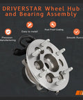 Front Driver Left Wheel Hub and Bearing Assembly For Direct-Fit 2WD Chevrolet Colorado 2004-2008, GMC Canyon 2004-2008