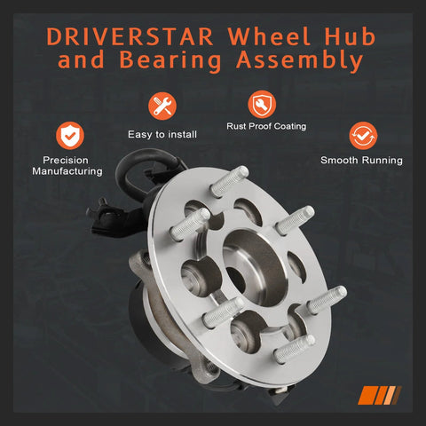 Front Driver Left Wheel Hub and Bearing Assembly For Direct-Fit 2WD Chevrolet Colorado 2004-2008, GMC Canyon 2004-2008