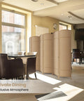 Six Panel Room Divider 6 Ft Folding Privacy Screen Tall And Extra Wide Foldable Panel Partition Wall in dining area