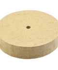 Hardcore Five Inch White Wool Felt Polishing Wheel designed for angle grinders and rotary tools, 125mm x 25mm size.