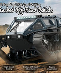 1:16 Large RC Tank Car With 2.4G Anti Interference Remote showing armor style on rugged terrain