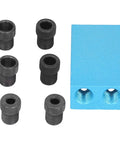 Dope Pocket Hole Jig Kit For Woodworking With 15 Degree Angle Aluminum Alloy Drilling Guide, blue block and black inserts