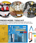 85 Piece Model Tools Kit For Hobbyists And Beginners includes tools and sandpaper for cars, airplanes, robots, Gundam models.