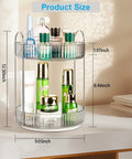 360 Degree Rotating Makeup Organizer With 2 Tier Lazy Susan Vanity Countertop Organizer for skincare, haircare, perfume.