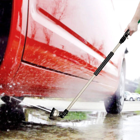 RESTMO 36-inch metal watering wand with 180° swivel head, 10 spray patterns, and thumb flow control
