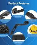 Features of 12 Pack Hard Hat Light Clips for Headlamps Front Short and Back Long Brim Mounts include fastening design and buckle design.