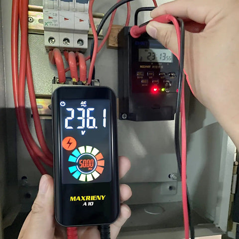 Smart Digital Multimeter With Color LCD Display 6000 Counts Auto Range Rechargeable Battery 3 Results Screen used in electrical panel