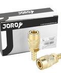 Brass Air Coupler Set With 1/4 Inch Body And 3/8 Inch Hose Barb M Type Quick Connect Fittings For Air Compressors 10 Piece High Flow Kit