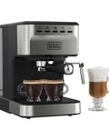 Semi-Automatic Espresso Machine With 15 Bar Pressure, Grounds Or ESE Pods Compatible, Built-In Milk Frother For Single Or Double Shots
