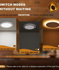 VOLISUN 8 Pack 6 Inch 5CCT Recessed Light with Night Light showing mode selection for light fixture options.