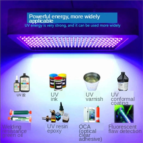 Pro Grade Led UV Cold Light Curing Lamp Boasting Hella Long Service Life For Nailing Resin 3D Projects And Offset Photo Exposures with various UV materials.